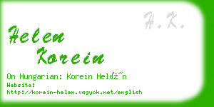 helen korein business card